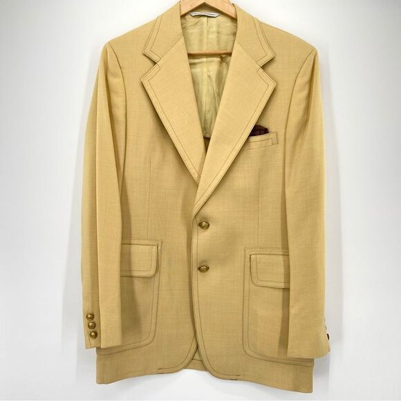 Vintage 1960s Yellow Kingsridge Suit Jacket - Picture 1 of 16